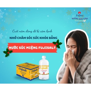 Thùng 24 Chai Nước Súc Miệng ION Muối Bạc Hà 300ml Fujisalt - Chăm sóc răng miệng, trắng răng, sát khuẩn giảm đau họng