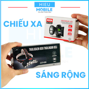 Đèn pin đội đầu chiếu xa sáng rộng bóng LED pin trâu có thể sạc lại