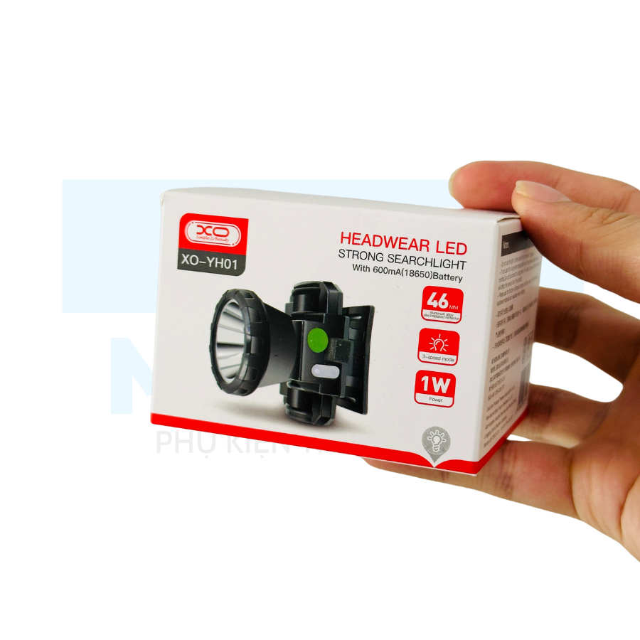 Đèn pin đội đầu chiếu xa sáng rộng bóng LED pin trâu có thể sạc lại