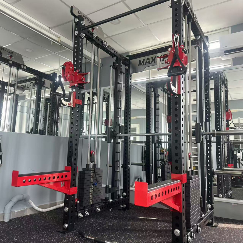 Máy đa năng tập gym khung rack dual cable đa năng tập full các nhóm cơ ...