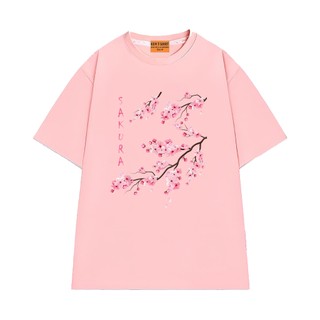 Áo Thun Dễ Thương NGỐ TEE Sakura Cánh Hoa Anh Đào Chất Vải Cotton 75 Thoáng Mát Form Rộng