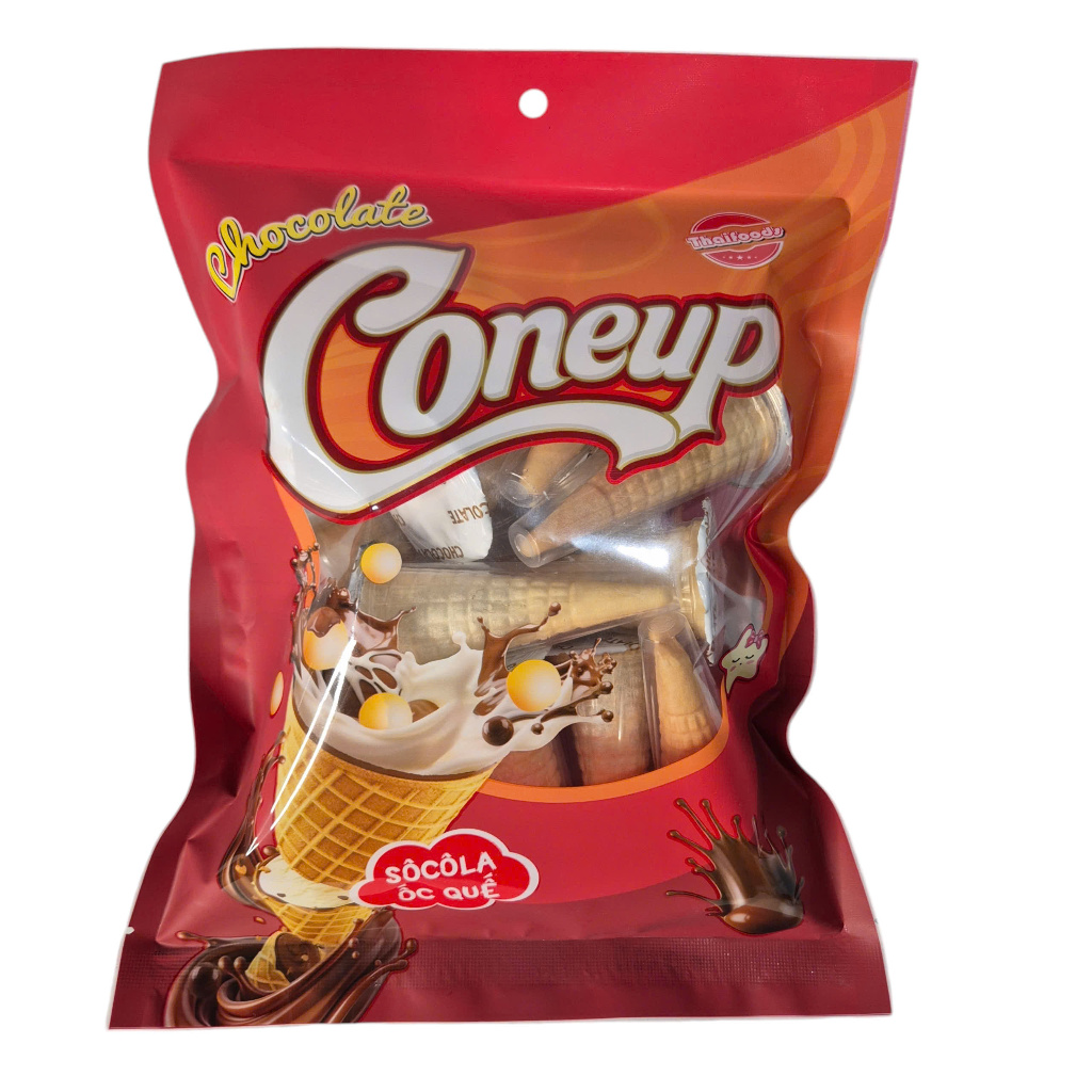 Socola ốc quế Cone-up của Thái Foods túi 15 chiếc to thùng 10 túi.