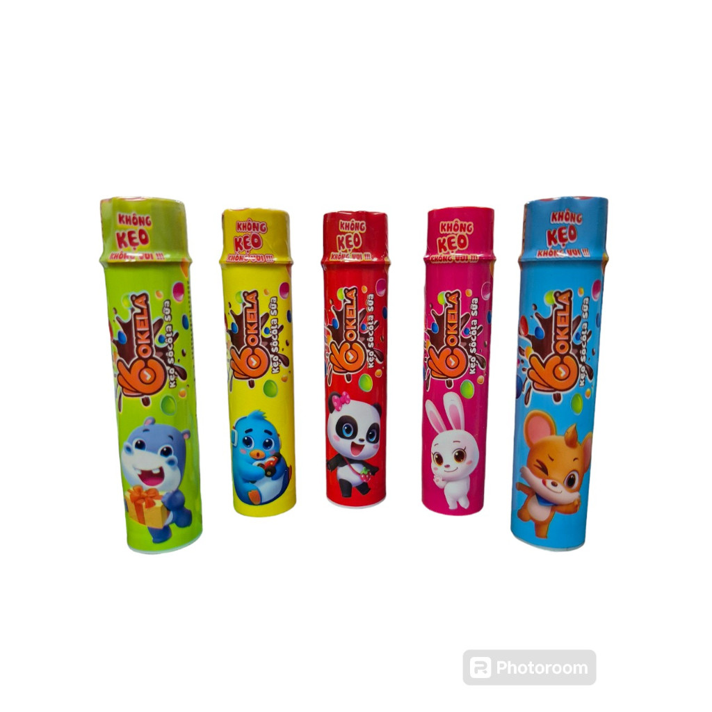 1 ống kẹo socola bi bi Okela nhiều màu sắc 15 viên 13gr, hàng sản xuất tại công ty Việt nam