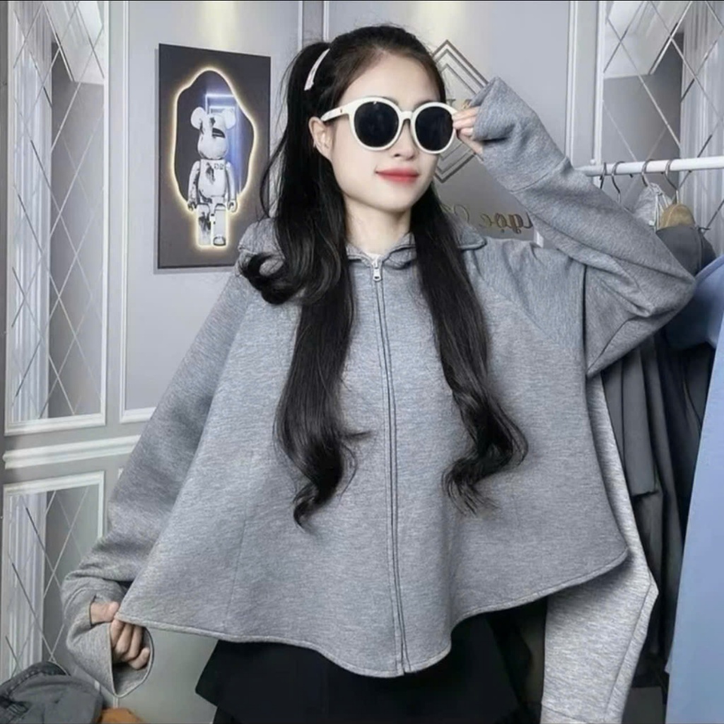 Áo Chống Nắng Cánh Dơi Cho Nữ  Mũ To,Vải Umi Dày Dặn,Mềm Mát,Thấm Hút Mồ Hôi,Chống Tia UV | BigBuy360 - bigbuy360.vn