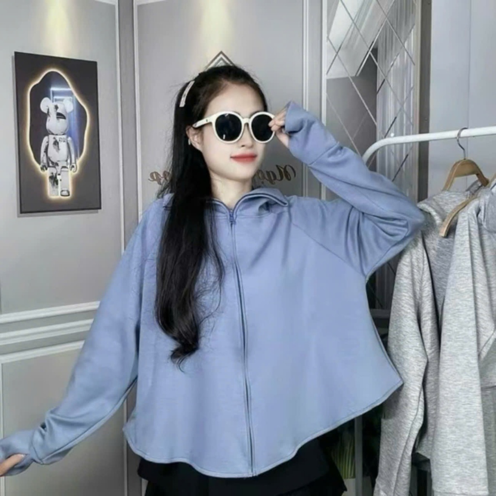 Áo Chống Nắng Cánh Dơi Cho Nữ  Mũ To,Vải Umi Dày Dặn,Mềm Mát,Thấm Hút Mồ Hôi,Chống Tia UV | BigBuy360 - bigbuy360.vn