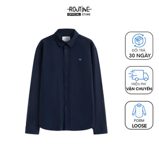 Áo Sơ Mi Nam Tay Dài Oxford Thêu Form Loose - Routine 10F24SHL015R2