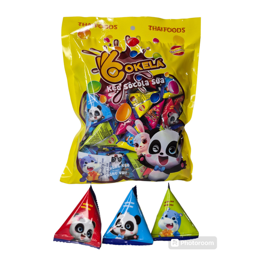 Socola sữa Okela Thái Foods, túi 1kg, túi 200gr