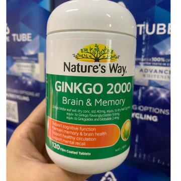 Viên bổ não Nature's Way- Úc Ginkgo Biloba 2000mg-120 viên