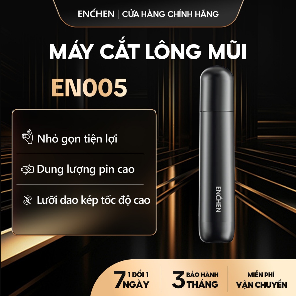 Ảnh Máy tỉa lông mũi Enchen EN005 tốc độ cao 7000 vòng nhỏ gọn dùng pin AA, an toàn sử dụng - BH 3 tháng 1