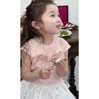 [B&G] Sét áo hồng sát nách nơ xinh kèm quần giả váy hàn quốc cho bé gái 10-40 tuổi(1-10 tuổi)