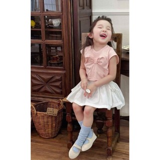 [B&G] Sét áo hồng sát nách nơ xinh kèm quần giả váy hàn quốc cho bé gái 10-40 tuổi(1-10 tuổi)