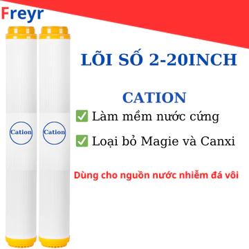 Lõi Lọc Số 2 20 INCH CATION Cấu Tạo Từ Hạt Polymer Loại Bỏ Đá Vôi Giúp Làm Mềm Nước Cứng - chuyên xử lý nước giếng khoan