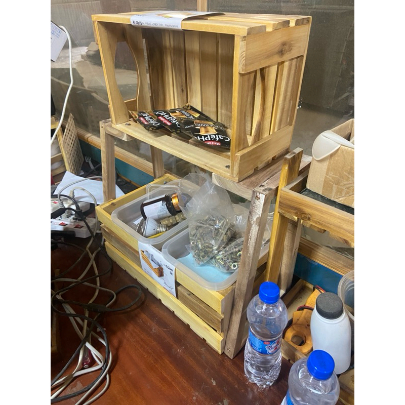Kệ Thùng Pallet Gỗ Hộp Gỗ Lớn đa năng D40N22C55cm | BigBuy360 - bigbuy360.vn