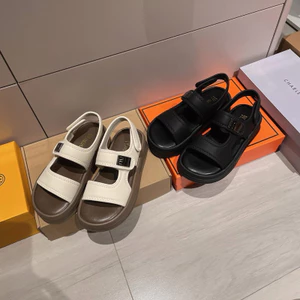 SANDAL QUAI DÁN ĐẾ BÁNH MÌ 4CM QC FULLBOX [SẴN]
