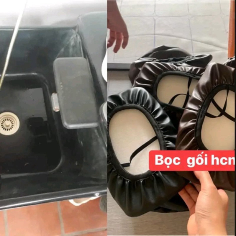 Bọc gối hcn kích cỡ 23-11cm xốp dày 2cm cho giường gội đầu