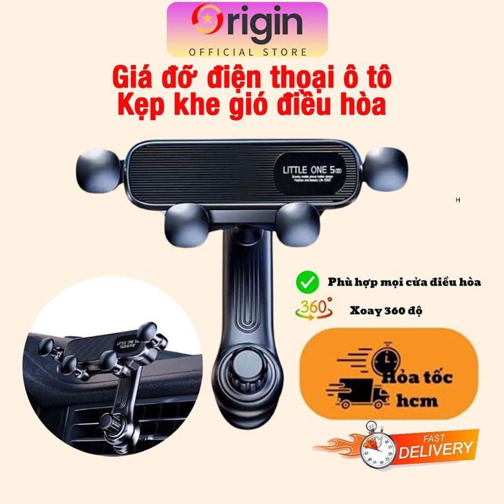 Giá đỡ điện thoại trên ô tô móc cửa gió điều hòa không chắn gió có thể điều hướng cao cấp - Origin Official