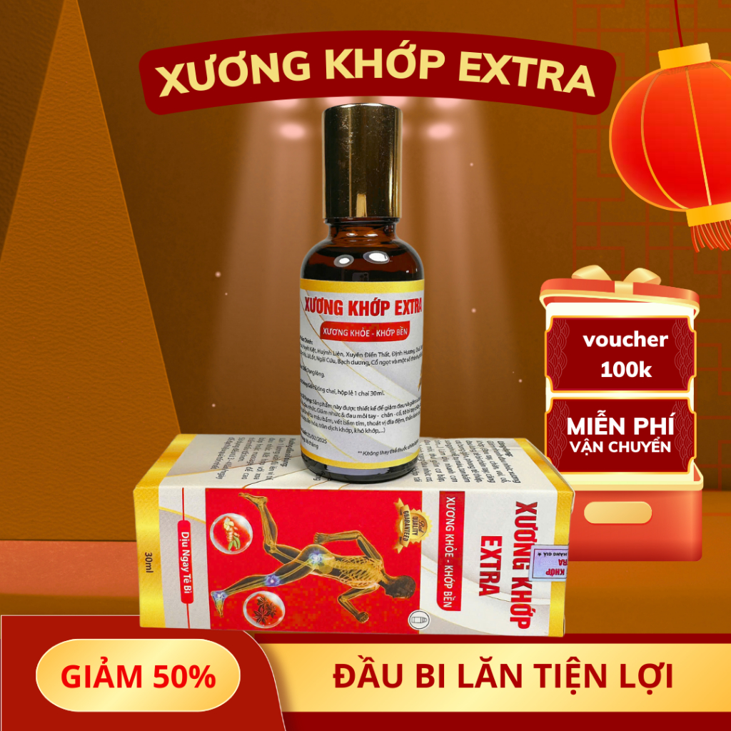 Cao xoa bóp Xương Khớp Extra  - Cao xoa bóp cổ vai gáy đầu bi lăn giảm đau nhanh. chai nhỏ gọn
