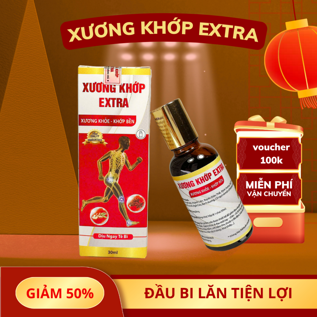 Cao xoa bóp Xương Khớp Extra  - Cao xoa bóp cổ vai gáy đầu bi lăn giảm đau nhanh. chai nhỏ gọn