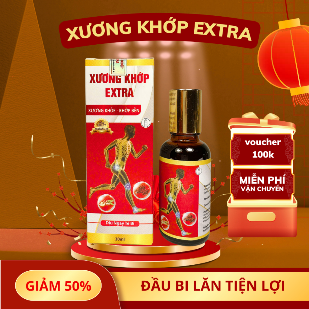 Cao xoa bóp Xương Khớp Extra  - Cao xoa bóp cổ vai gáy đầu bi lăn giảm đau nhanh. chai nhỏ gọn