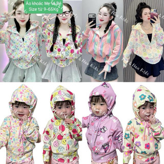 K6-[tomnaukids] Áo khoác bé gái in họa tiết mặc hè cho bé - Size 9-40Kg