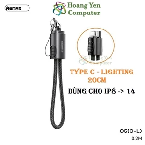 Cáp Sạc 20CM Remax C5, Remax C6 - Type C to Type C, Type C to Lighting - Chính Hãng - Hoàng Yến Computer