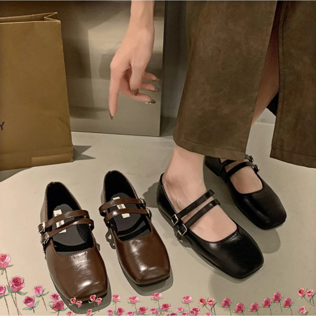 🔥Còn hàng🔥Giày nữ Mary Jane, giày da nữ nhỏ, có 3 màu, size 35-40
