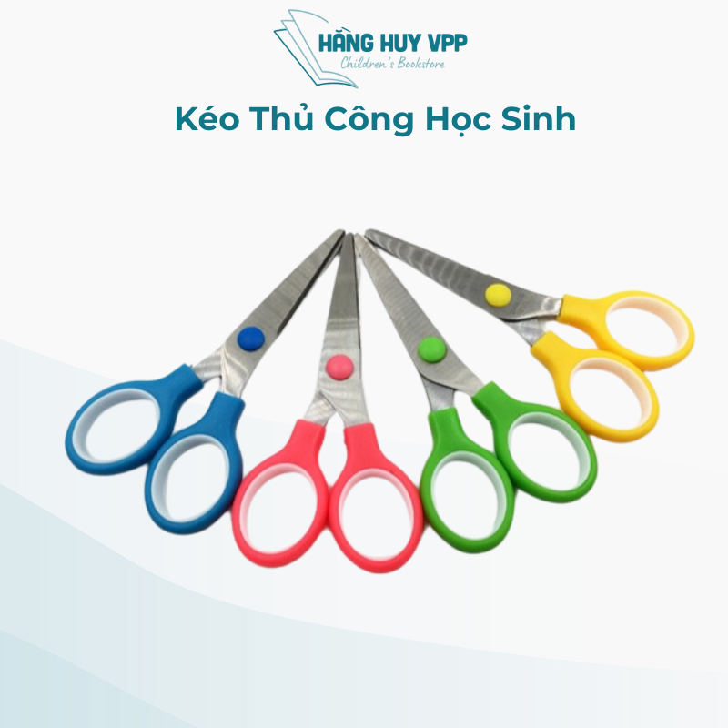 Combo 5 kéo thủ công học sinh xuânn bo hàng đẹp chất lượng