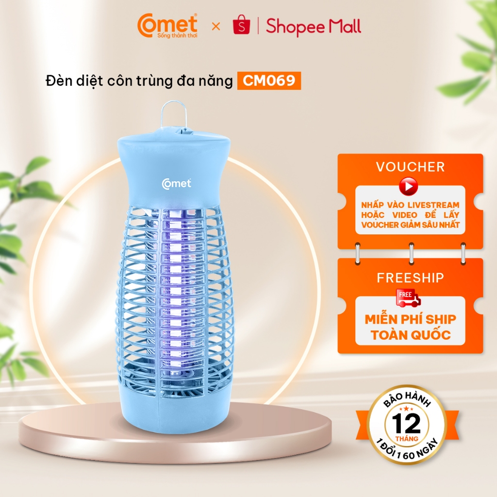 Ảnh Đèn Bắt Muỗi Côn Trùng COMET CM069 6W Đa Năng, Thiết Kế Gọn, Hiệu Quả, An Toàn 1