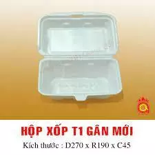 Hộp Xốp Chữ Nhật 1 Ngăn Đựng Suất Xôi Lớn, Cơm, Mì Phở, Bánh Cuốn - Tổng Kho Hải Hạnh