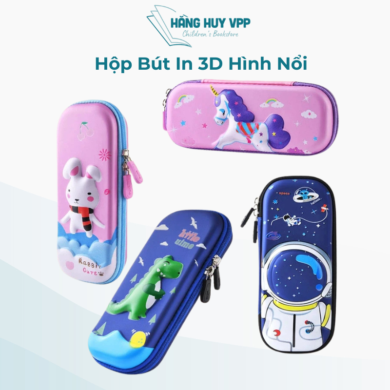 Hộp bút 3D hình nổi sắc nét giá đẹp phù hợp với học sinh