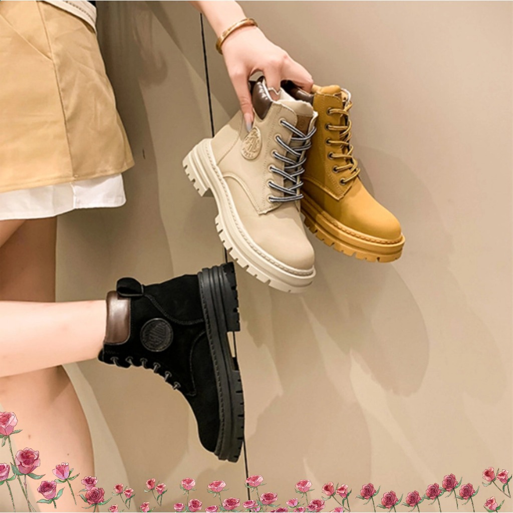 🔥Còn hàng🔥Giày bốt nữ Giày bốt Martin nữ có 4 màu cỡ 35-40