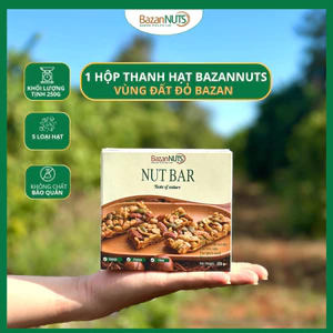 Thanh Năng Lượng Siêu Hạt Ít Ngọt BazanNuts 1 Hộp Thanh 250gr - Bar Granola