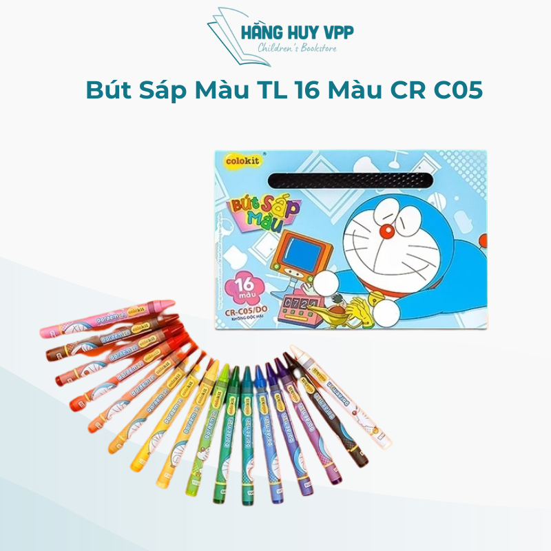 Bút Sáp Màu TL 16 Màu CR C05 Màu Tươi Sáng An Toàn Cho Bé