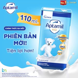 Thùng 12 Vỉ 36 Hộp Sữa Công Thức Pha Sẵn Aptamil Kid/Aptakid 110ml Cho Bé Từ 1 Tuổi