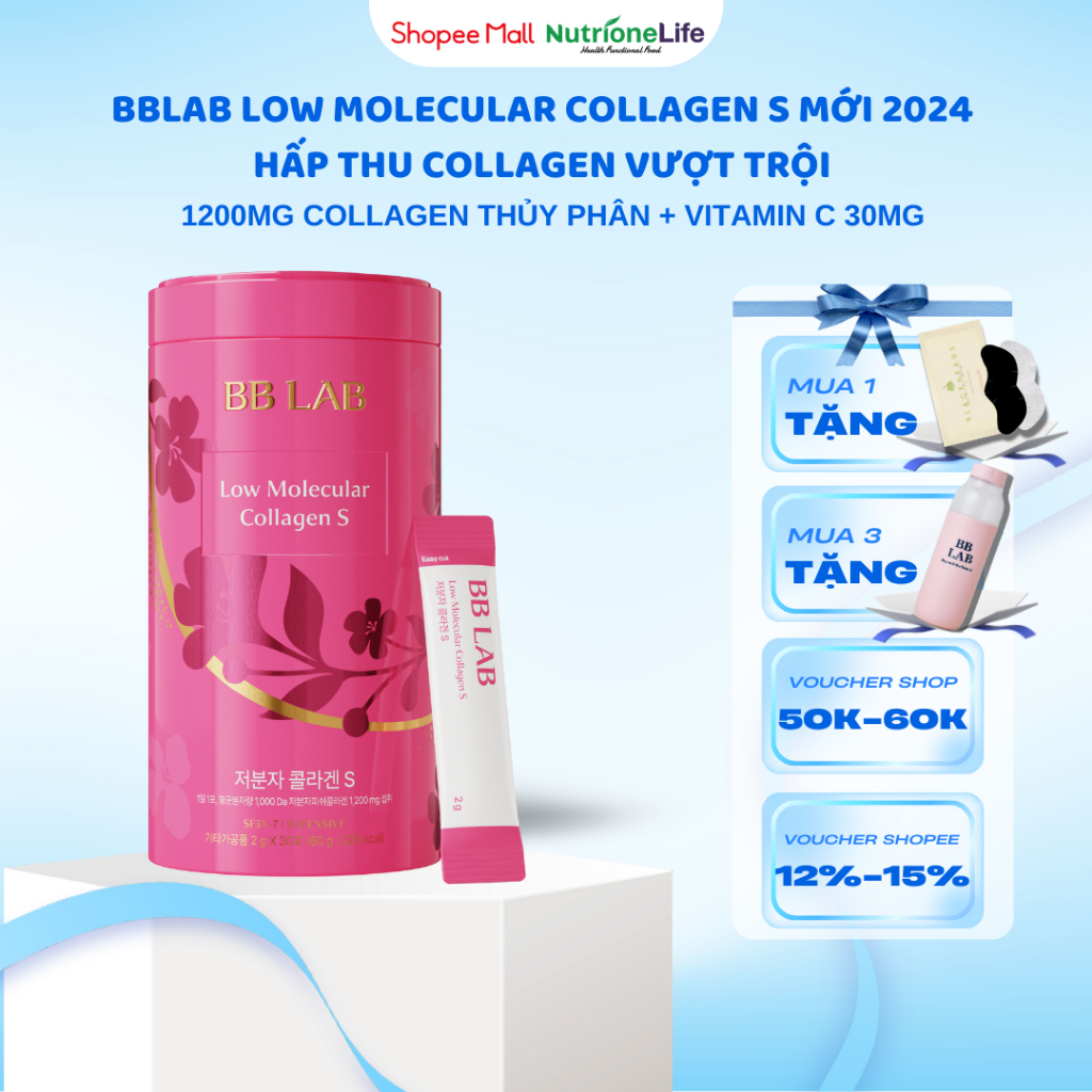 Review Bột Collagen BBLAB Low Molecular S Mẫu Mới: Chống Lão Hóa, Sáng Da Căng Bóng Hiệu Quả