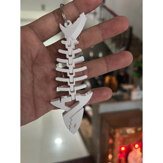 Móc Khóa Xương Cá 3D In Cao Cấp - Đồ Chơi Trang Trí Cá Tính