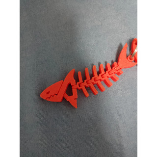 Móc Khóa Xương Cá 3D In Cao Cấp - Đồ Chơi Trang Trí Cá Tính