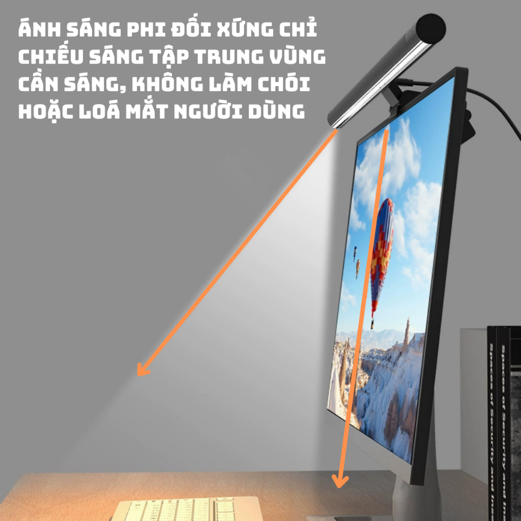 Thanh Đèn led treo màn hình máy tính pc có remote hợp kim nhôm dạng tròn TB-300SA cảm ứng
