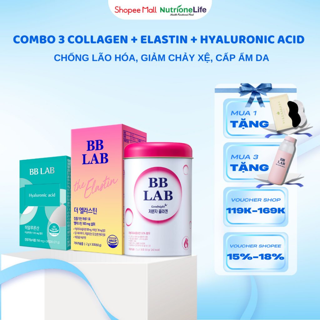 Ảnh Combo 3 Thành Phần Quan Trọng Cho Da Chống Lão Hóa, Giảm Chảy Xệ, Cấp Ẩm Cho Da30Viên/Hộp 1