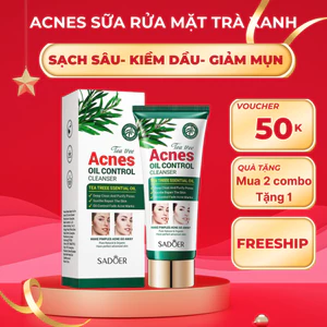 Sadoer Sữa Rửa Mặt Tinh Chất Trà Xanh & Vitamin - Bí Quyết Kiểm Soát Dầu, Ngăn Ngừa Mụn (100g)