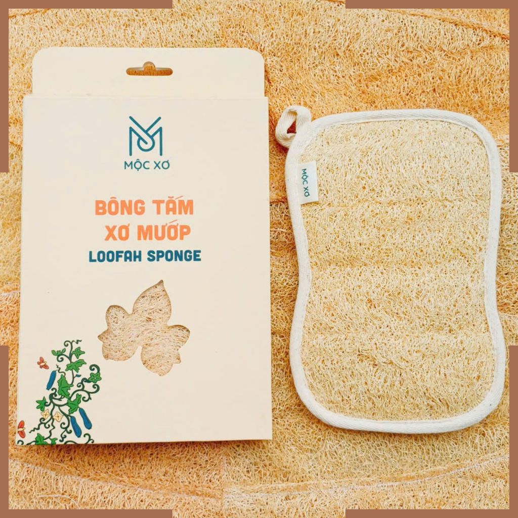 Bông Tắm Cỡ Đại Mộc Xơ - Mướp Tự Nhiên - Xơ Mướp Tắm Tẩy Tế Bào Chết - Chà Lưng - Xuất Khẩu