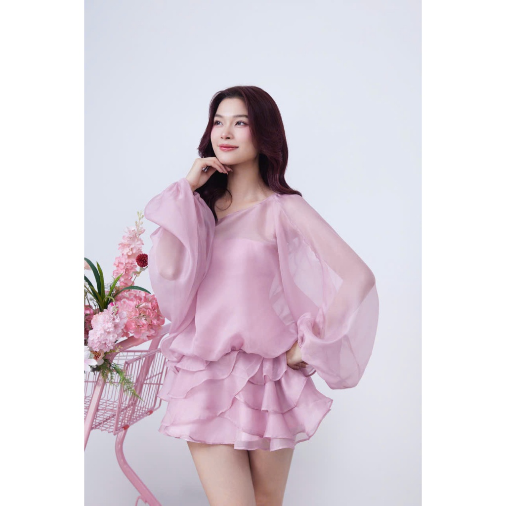 Ảnh Đầm Bí Tay Phồng Cánh Dơi Xòe Tầng Siêu Dễ Thương (Có Quần Bảo Hộ) - DREA DRESS - GOÛT DE JUN 2