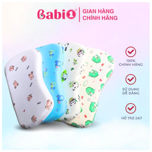 Gối Cao Su Non Cho Bé BABIONE Gối Chống Bẹp Đầu Cho Bé Gối Sơ Sinh 100% Cao Su Thiên Nhiên
