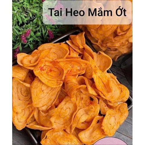 Combo 5 bịch snack tai heo sốt mắm ớt  ( Tổng trọng lượng 2,5Kg)