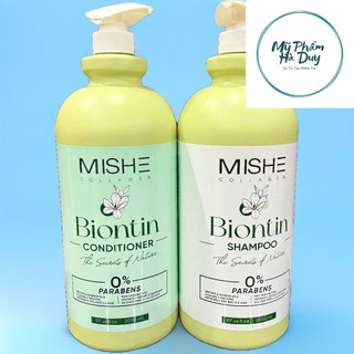 Dầu Gội Cặp Mishe Biontin 2000ml Dưỡng Tóc Kích Mọc Tóc Phục Hồi Tóc Hư Tổn Giảm Rụng Tóc Thơm Lâu