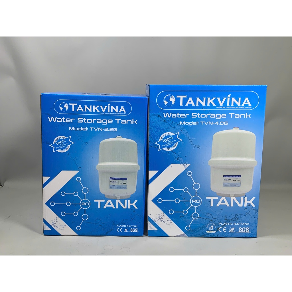 Bình Áp Máy Lọc Nước Tankvina 3.2 (8L) và 4.0 (10L) Kèm Van Dùng Cho Mọi Loại Máy Lọc Nước RO