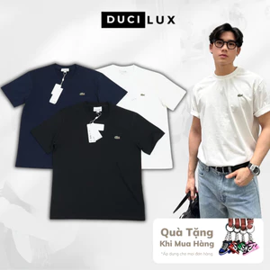 Áo thun Lacos.te Thêu Cá Sấu - Áo phông nam nữ Vải 100% Cotton Dày Mịn, Thoáng Mát Form Âu - DUCI