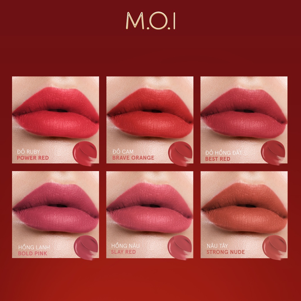 Ảnh Set 2 Son thỏi cao cấp MOI Queen Of Rose phiên bản giới hạn 3