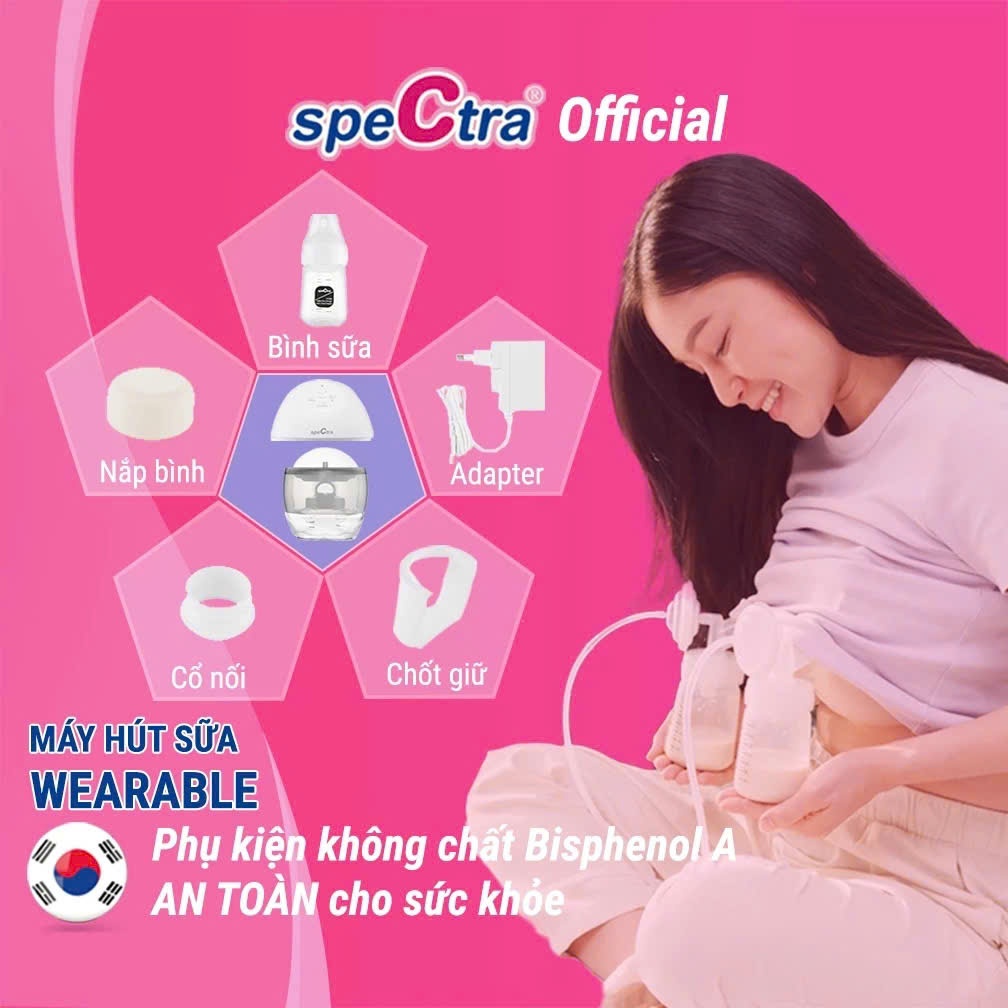Ảnh Máy Hút Sữa Rảnh Tay Không Dây Spectra Wearable 01 Bộ (Bảo hành 24 tháng) 2