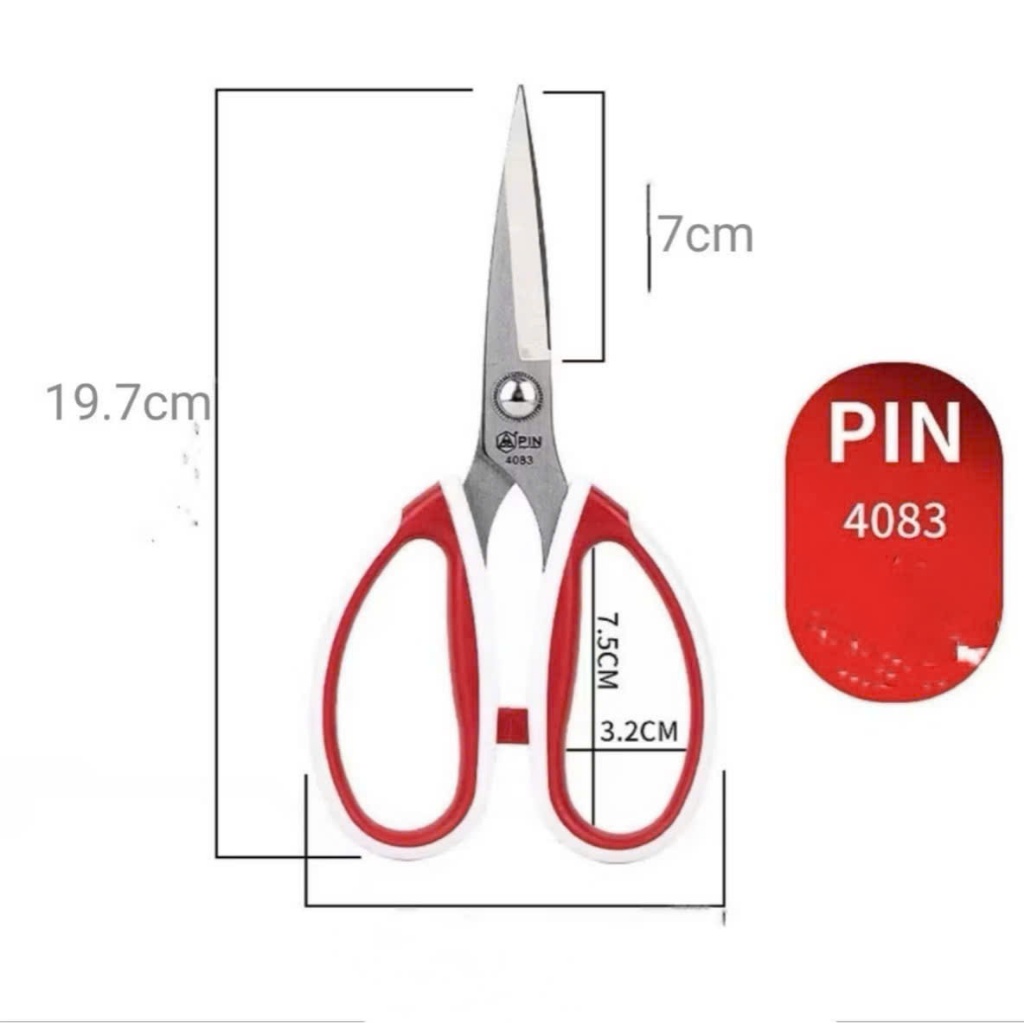 Kéo Bổ Cơi Hiệu Pin 3083/3093/4083/4093 – Thép Không Gỉ, Dùng Cho May Công Nghiệp